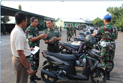 PEMERIKSAAN  KENDARAAN PERSONEL KODIM 0711/PEMALANG