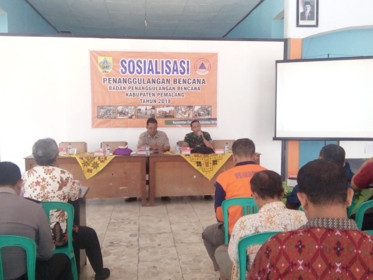 PASANDI KODIM 0711/PEMALANG BERIKAN MATERI RADIKALISME DAN TERORISME DALAM ACARA SOSIALISASI PENANGGULAN BENCANA