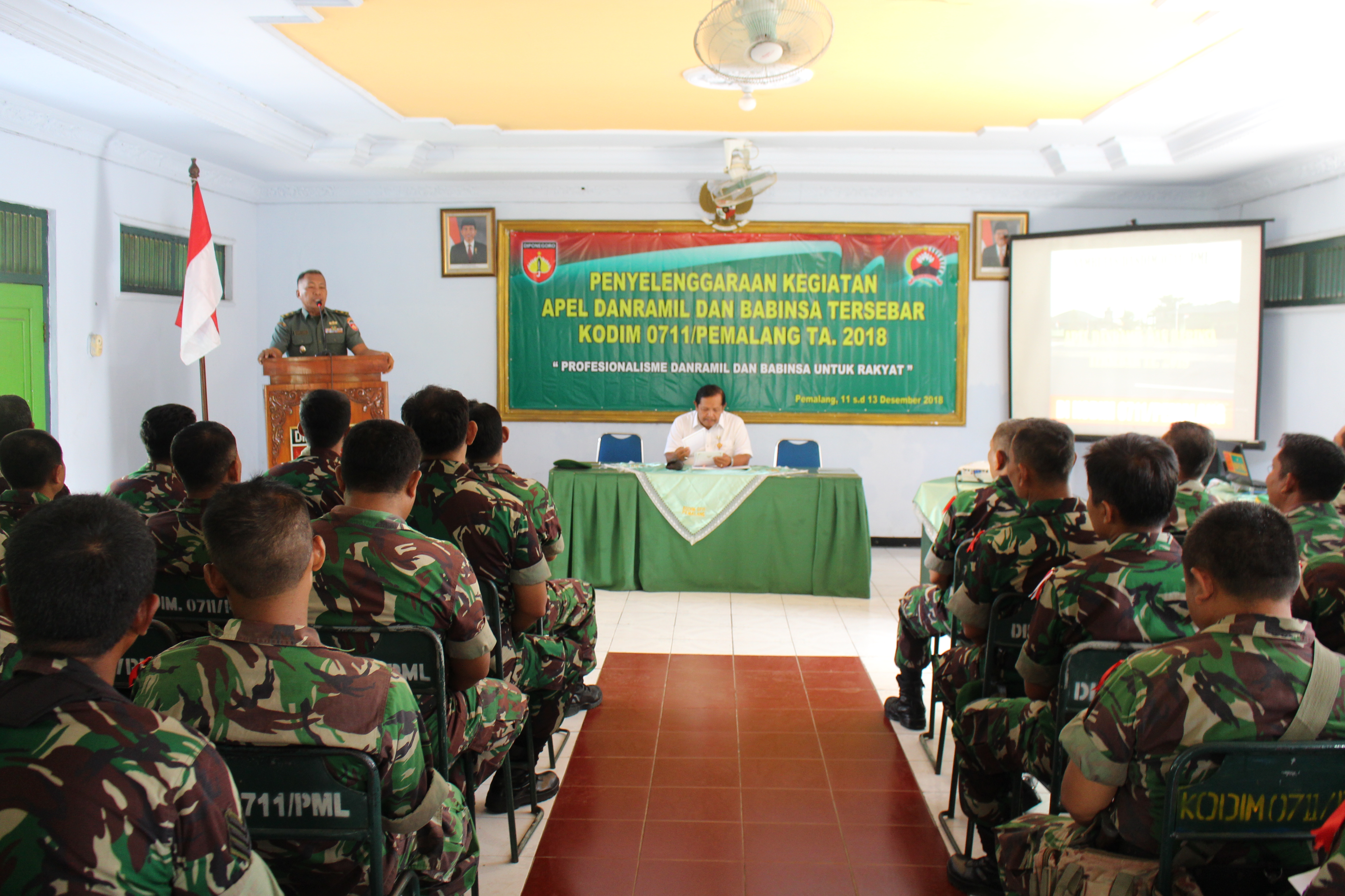 KODIM 0711/PEMALANG MENGGELAR APEL DANRAMIL DAN BABINSA