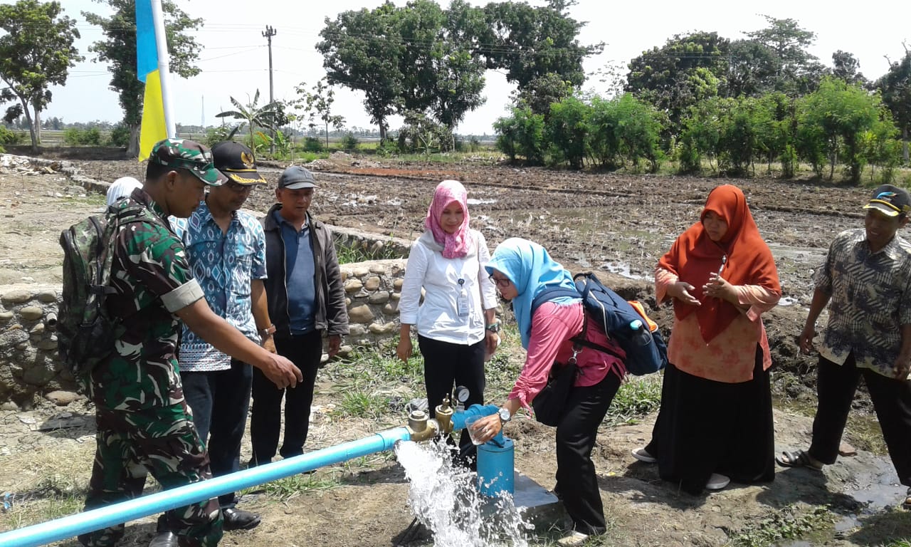 BABINSA HADIRI ACARA SERAH TERIMA PAMSIMAS III TAHUN 2018 DI DESA NYAMPLUNGSARI KEC. PETARUKAN