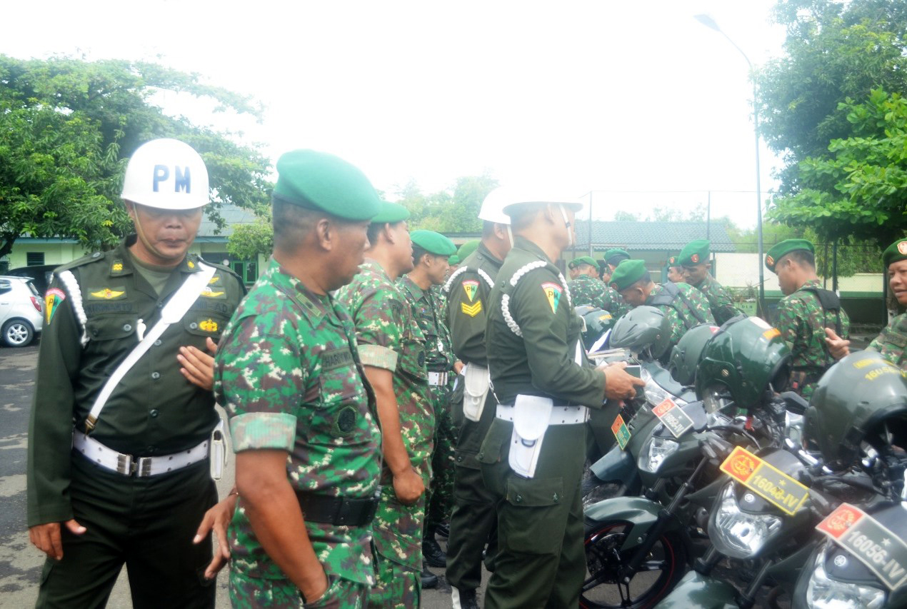 Kendaraan Dinas Maupun Pribadi Anggota Kodim Pemalang di Periksa Polisi Militer