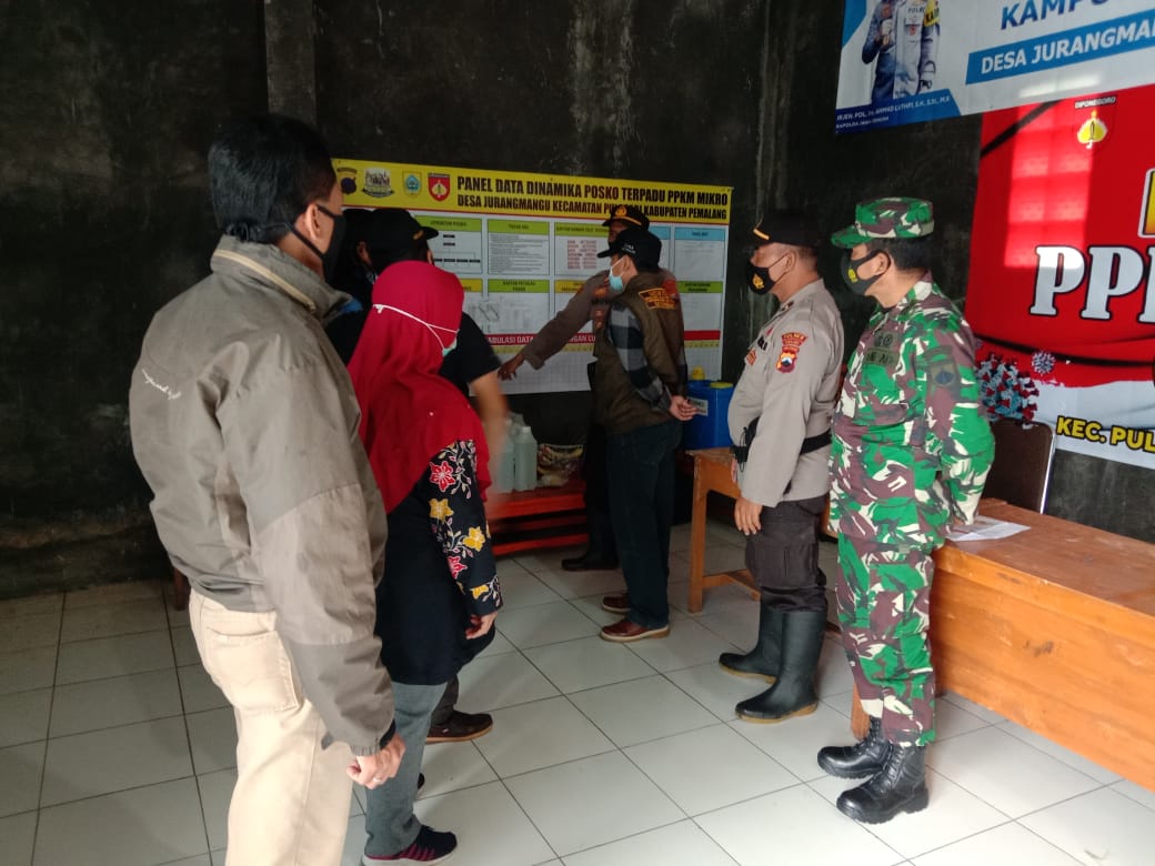 Satgas Covid 19 Pemalang Monitoring dan Evaluasi PPKM Mikro di Wilayah Pulosari