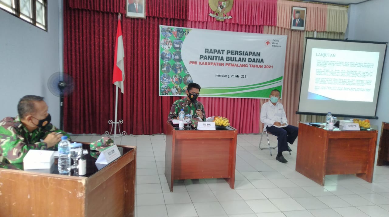 Dandim Pimpin Rakor Persiapan Penyelenggaraan Bulan Dana PMI