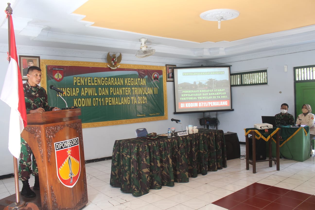 Tingkatkan Kwalitas Prajurit, Kodim Pemalang Gelar Binsiap Apwil dan Puanter