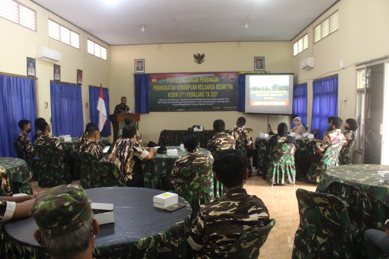 Kodim Pemalang Gelar Pembinaan Peningkatan Kemampuan Keluarga Besar TNI