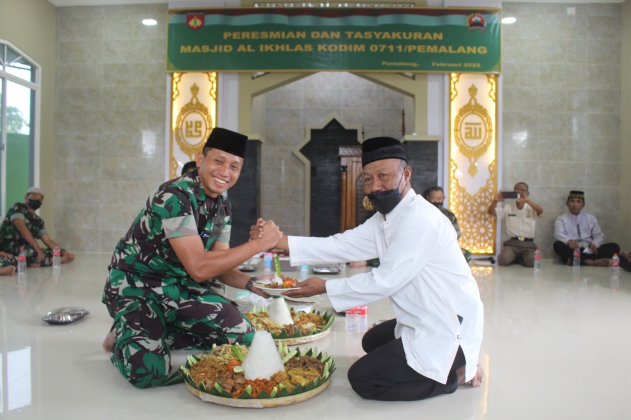 kodim0711.com | Pemalang – Dandim Pemalang  Meresmikan Masjid Al-Ikhlas Kodim 0711/Pemalang