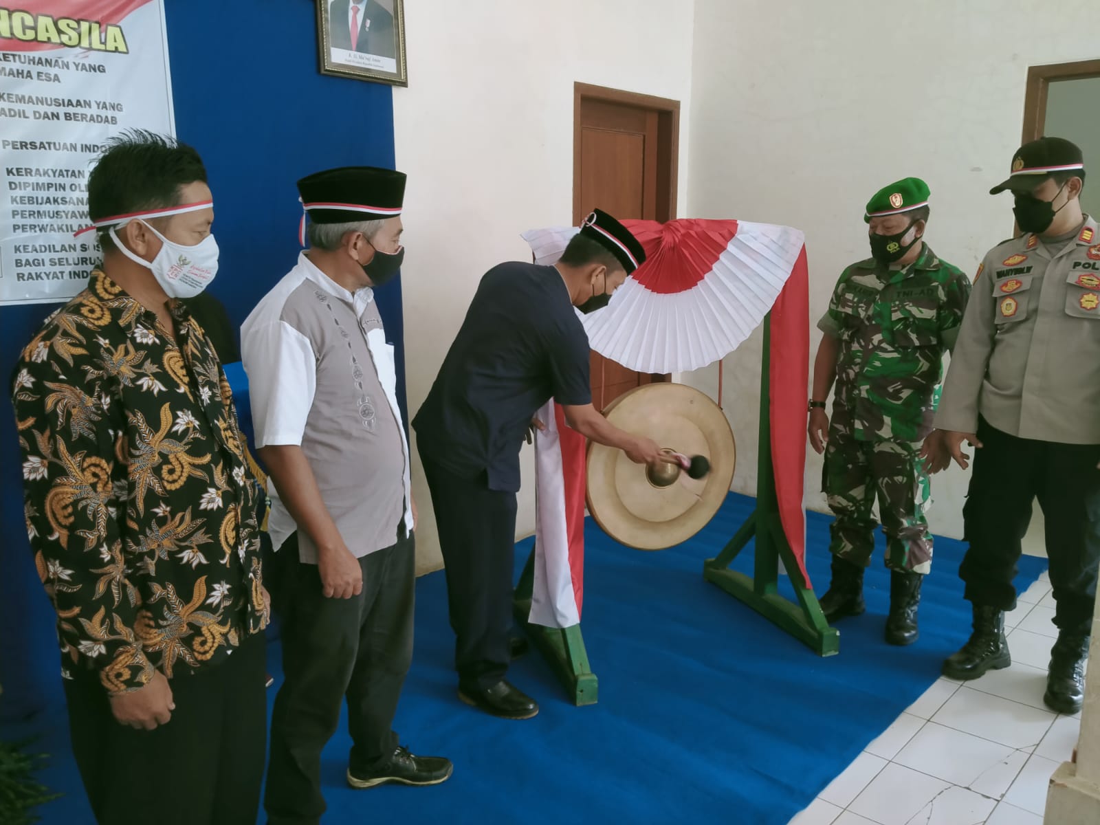 Pencanangan Desa Kuta Sebagai Kampung Pancasila, Danramil Bantarbolang Berpesan Jaga Toleransi Beragama