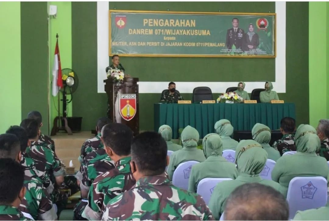 Kodim Pemalang Menerima Kunjungan Kerja Danrem 071/Wijayakusuma