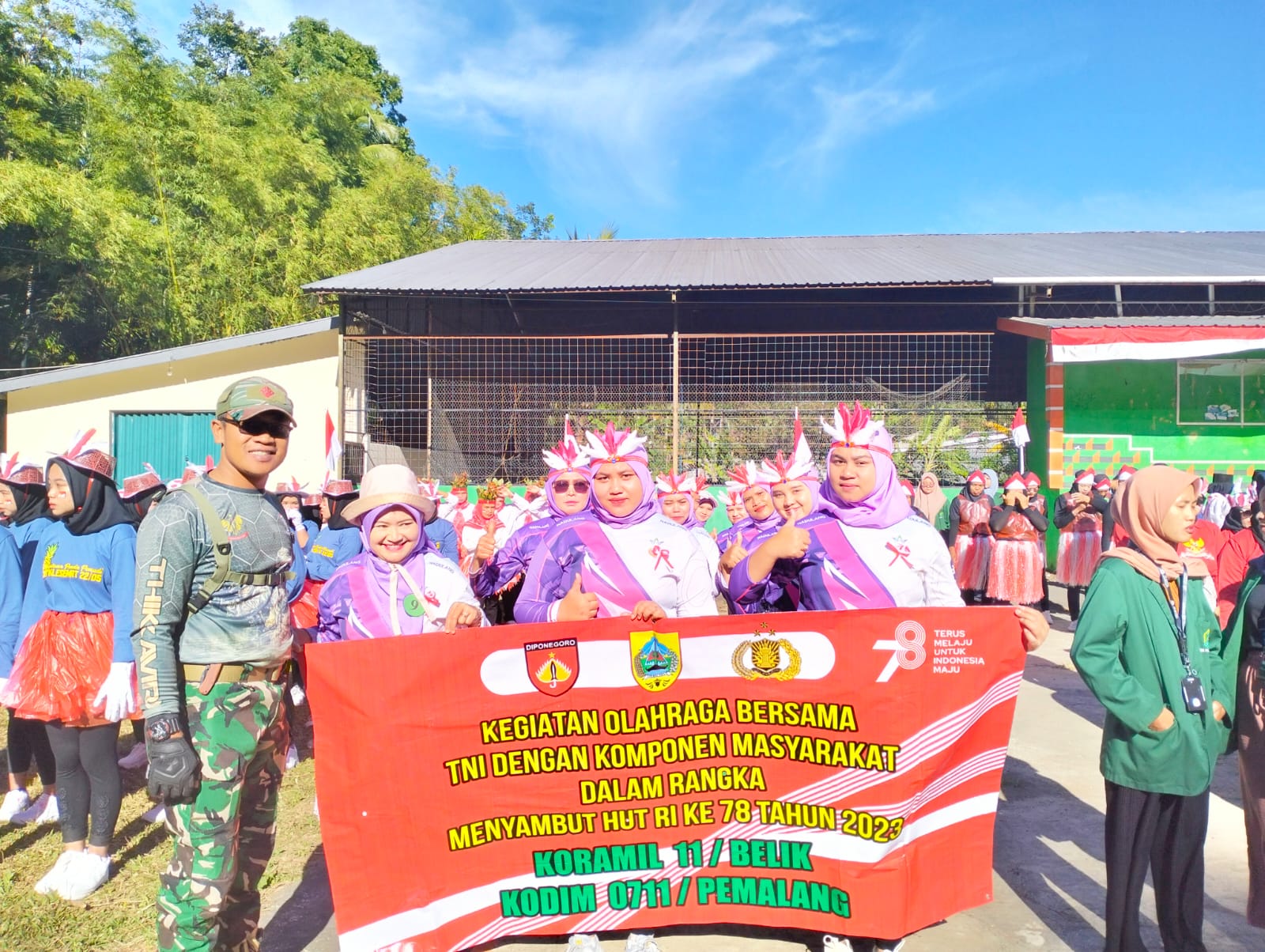 Meriahkan HUT RI ke 78, Koramil Belik Adakan Lomba Gerak Jalan