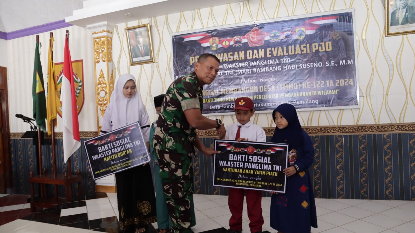 Tim Wasev PJO Waaster Panglima TNI Kunjungi Pelaksanaan TMMD Ke-122 Tahun 2024 Kodim Pemalang