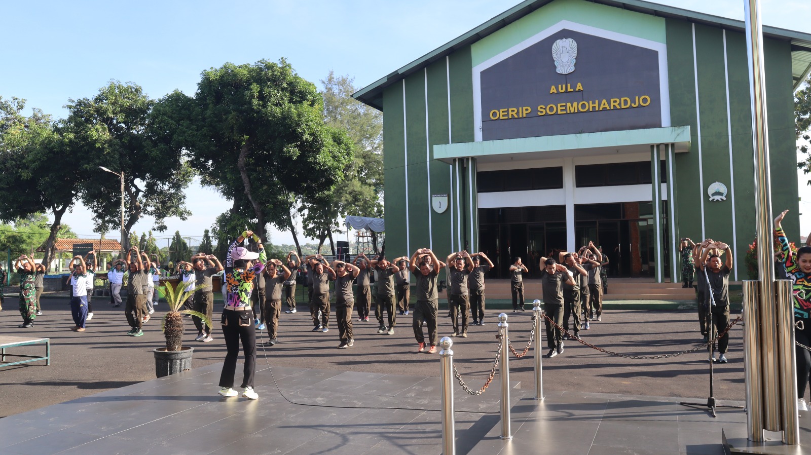 Jalin Silaturahmi, Kodim 0711/Pemalang Gelar Senam Bersama Awak Media Kabupaten Pemalang
