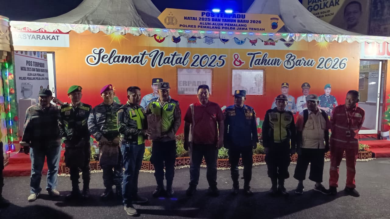 Dandim Pemalang Bersama Forkopimda Monitoring Pergantian Malam Tahun Baru 2026 