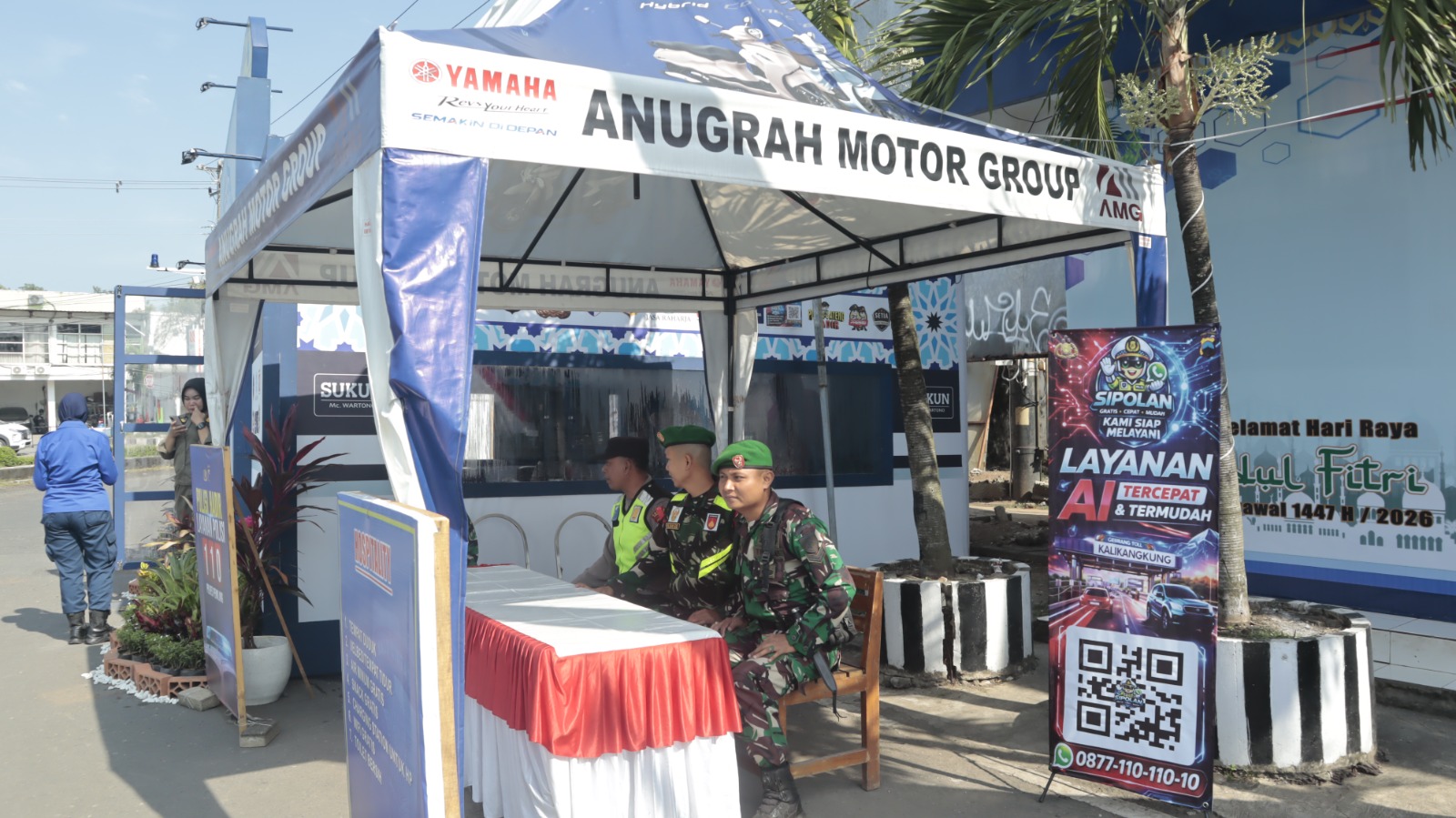 POS PAM Kodim 0711/Pemalang Pastikan Pemudik Aman Melintas di Wilayah Kabupaten Pemalang